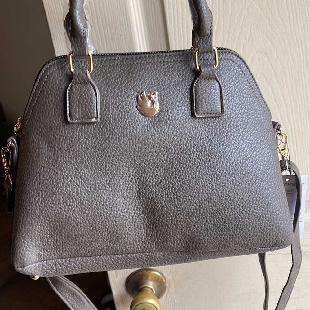 Gloria Vanderbilt Elegant Brown Dome Satchel with Adjustable Strap - Picture 6 of 6
